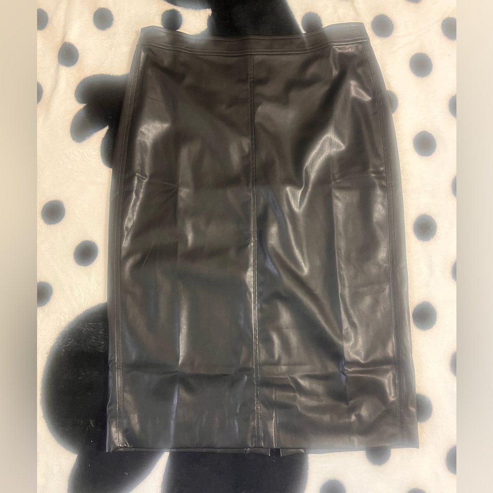 BNWOT J Crew faux leather midi skirt - size 12